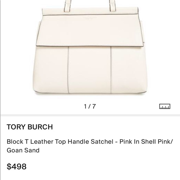 GUC Tory Burch Block T Leather Top Handle Satchel - Picture 10 of 10